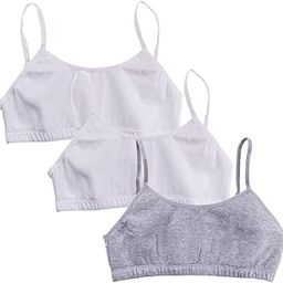 Adira | Teenager Bra | Teen Bras with Flat Padding for Coverage | Gives Confidence at School | Beginners Bra with Comfortable Strecthy Cotton | Pack of 3 | White & Grey | 2XL-image-6