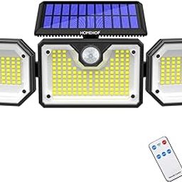 Homehop Solar Light Outdoor Home Waterproof Motion Sensor Wireless 226 LED Wall Lamp for Garden, Balcony, Patio Auto On/Off (Cool White, Pack of 1)-44