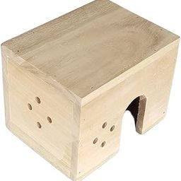 KSK Hamster Wooden House Small Animals Hideout Home for Rat Mice Gerbil Mouse Rabbit Cage Play Hut-30