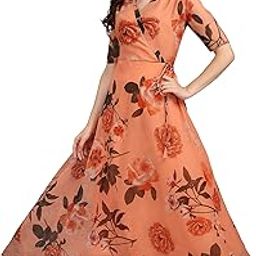 Women's Georgette Fit and Flare Knee-Length Dress-37