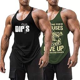Men's Polyester Printed Sleeveless Bodybulding Activewear Gym Vest Tank Top (Combo Pack of 2)-image-99
