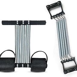 GrowStep Tummy Trimmer 3 Spring & Chest Expander 4 Resistance Springs | Full Body Home Gym Equipment for Men & Women | Portable Fitness Exercise Kit for Abs, Arms, Chest, and Core Workouts-picture-15