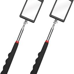 BUGUUYO 2pcs Telescoping Inspection Mirror with Led Light Extendable Mechanics Tool for Automotive Repairs Durable Design for Retrieving Small Parts and Vehicle Inspections-image-36