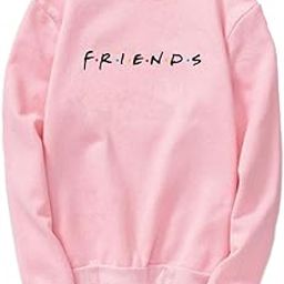 Cotton Men's Printed Crew Neck Regular Fit Sweat Shirt (M-FST-Friends_Pink-image-51