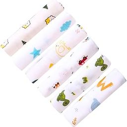 LazyToddler Muslin Washcloth for Unisex Baby | Cotton Ultra-Soft & Absorbent Face Towel | Gentle Bath & Cleaning Cloth for Newborns, Infants (Dot, Alphabet,Crane,Teddy, Little One, Tree, 25 x 25)-picture-15