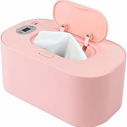 KIDHUT Baby Wet Wipe Warmer Dispenser Box with Type-C Cable, 40℃-60℃ Wide Range Adjustment (Pink)-image-66