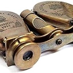 SwiftBuyMart Vintage Brass Folding Binoculars, London 1917, Antique Nautical Design-image-26
