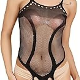 Soft Full Body Stockings for Women/Girls - Nylon Semi-Sheer, Stylish & Shining Lingerie | Gift for Honeymoon, Vacations, Anniversary, Birthday or Sexy Nightwear, Onesize(XXS-XXXL),D-10-image-61