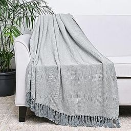 Sage Green Cotton Decorative Throw Blanket for Couch - Zig Zag Cute Soft Cozy Throw for Girls, Lightweight Farmhouse, Boho Bed Throw for Sofa Living Room Home Decor 50x60 Inches-image-15