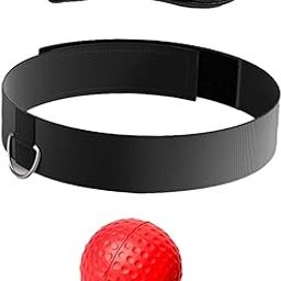 SAZ DEKOR Boxing Reflex Ball Headband Adults Boxing Gear for Exercise Workout Home Gym Red Ball-image-93