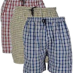 Cotton Comfortable & Breathable Checkered Regular Shorts/Boxer for Men (Pack of 3) (XX-Large)-12