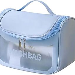 Gowloz Small Wash Bag – Light Blue Travel Toiletry Organizer | Waterproof Makeup & Cosmetic Pouch for Women’s Bathroom & Travel Essentials | Pack of 1-image-95
