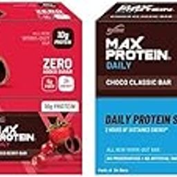 RiteBite Max Protein Daily Bars - Choco Berry & Choco Classic, 10g Protein, 5g Fiber, 50g Each (Pack of 24) Combo-image-18