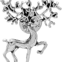 Antique Vintage Gold Plated Blazer, Suit, Tuxedo, Sherwani Brooch/Lapel Pin For Men - Hunting Royal Deer Stag Design (SJ_9103_G)-49