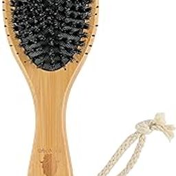 UrbanMooch Boar Bristle Hair Brush for Men & Women | Round Tip Nylon Pins | Bamboo Hair Brush For All Hair Types | Detangling, Scalp Massage & for Hair Growth | Comes with Branded Carry Pouch-81