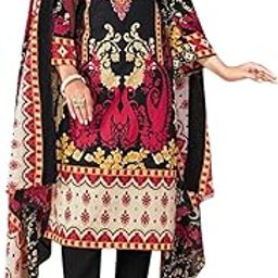 Women's Rayon Blend Ethnic Motifs Straight Printed Kurta Pant With Dupatta Set-image-55