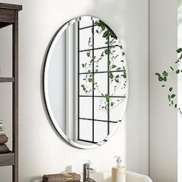 SEVEN HORSES Glass Seven Horese Wall Mount Mirror Oval Shape Frameless Mirror For Bathroom, Washbesin Etc (Size 18X24 Inch)-image-72