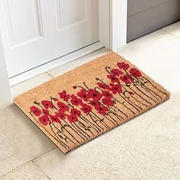 HOKIPO Natural Coconut Coir Printed Doormat for Home Entrance, 40 x 60 cm, Red (IN469-R), rectangular-19