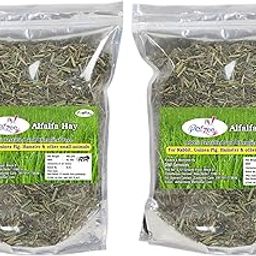 Petzee Alfalfa Hay, Food for Baby and Young Rabbits, Guinea Pig, Hamsters and Other Small Animals (400 GMS, Pack of 2)-13