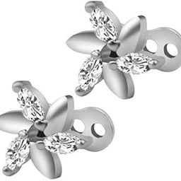 CALANDIS™ 10x2pcs Dermal Anchor Tops and Base Titanium Steel Piercing Jewelry Flower | Body Piercing Jewelry | Body Jewelry | Fashion Jewelry-image-54