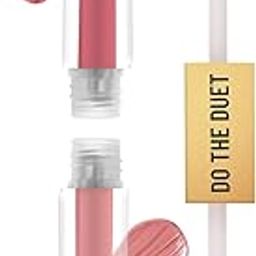 Swiss Beauty Select Do The Duet Lipstick | Matte Liquid Lipstick + Tinted Gloss | Infused with Vitamin E and Jojoba Oil | Shade-Dusty Pink, 3ml |-image-23