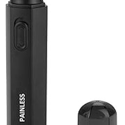 Painless Ear And Nose Hair Trimmer For Men Women Cleaning Trimmer Waterproof Mens Nose Clippers With Rotary Stainless Steel Hair Remover For Ears Eyebrows Neck, Battery Powered (Black) (Black)-20