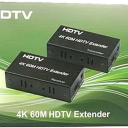 HDMI Extender 60m RX Receiver and TX Transmitter HDMI Repeater Over Cat5e, Cat6 Support Video Output Upto 1080p/720p/480p,3D-85