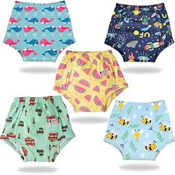 Padded Underwear for Babies | Padded Underwear for 1 Years | Soft, Absorbent Padded Underwear | Potty Training Pants 2Years (Pack of 5)-picture-11