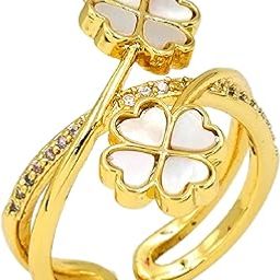 Gold Plated Adjustable Ring for Women & Girls-15