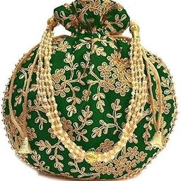 Jaipuri Satin Potli Bag/Designer Embroidered Potli/Wedding Bags For Women/Embroidered Clutch Purse/Potli Bag/Velvet Wedding Favor Bags-image-64