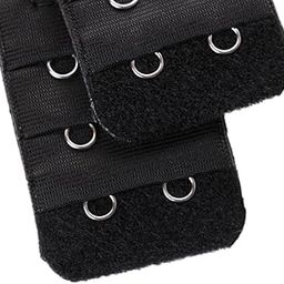 5pcs Elastic Bra Strap Extension Bra Extenders 2x 3 Hook Black-picture-22