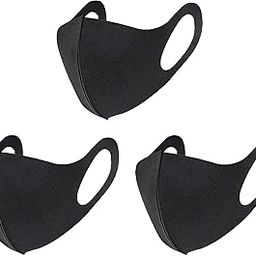 LAPCOS Polyester Face Mask Set (3 Pack,Black) Washable&Reusable Black Face Mask For Adults - Breathable&Lightweight Face Shield For Work,Sports,&Outdoors,Flexible Fit For Men,Women&Teens-27
