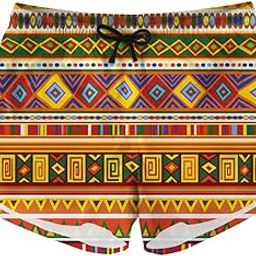 Womens Beach Shorts Summer Swimwear Tropical Plants Printed Boardshort Trunks Bathing Suit-image-25