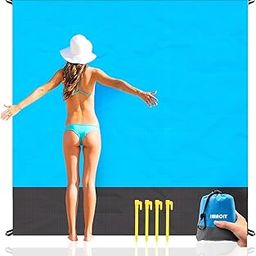 JIVRIX Premium Sand-Free Beach Mat - 210T Polyester Waterproof & Sandproof Blanket, Extra Large Beach Towel for Family, Picnic, & Outdoor Adventures, Quick-Drying, Easy Storage, Travel & Lightweight-image-9