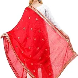karthav fashion Women's Ambi Block Print Art Silk Dupatta |-picture-24