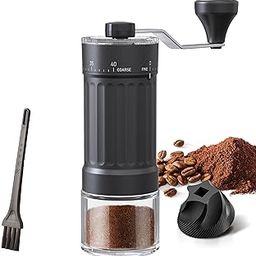 KharWette Portable Coffee Grinder Conical Burr for Espresso French Press Pour Over Double Bearing External Adjustment Capacity 25g (Ceramic Burr)-image-5