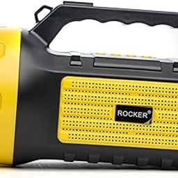 Aj Corp Solar Wireless Bluetooth Speaker with Torch | 5W HD Sound | USB & TF Card Support | 3-4H Playtime | Emergency Light for Outdoor | Built-in Radio - Eco-Friendly (Yellow)-30
