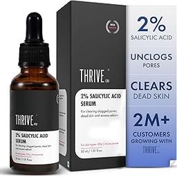 ThriveCo 2% Salicylic Acid Serum For Acne & Clogged Pores | Clears Dead Skin & Reduces Excess Sebum | For Men & Women | For Acne-Prone & Oily Skin | Non-Sticky, Vegan, Fragrance & Cruelty-Free | 30ml-23