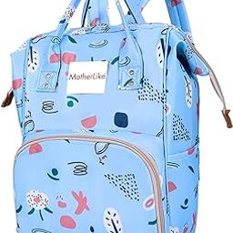 MotherLike Baby Diaper Bags for Mom for Travel Diaper Backpack for Mothers Large Capacity, Printed Maternity Bag-image-39