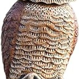 MERISHOPP Solar Powerd Garden Bird Statue Fake Owl Decoy Garden Pest Animal Repellent|Home & Garden-image-8