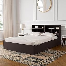 Amazon Brand - Solimo Canes Engineered Wood Queen Bed with Box Storage (Wenge Finish)-image-64
