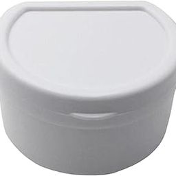 LOOM TREE® Retainer Case Dentures Box Cup With Strainer Basket Stylish White | Oral Care | Denture Care-12