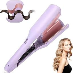 Shreedhar Impex 2-Barrel Hair Waver, 32mm Ceramic Ionic Wave Iron, 4 Temperature Settings, 360° Swivel Cord, Purple-image-59