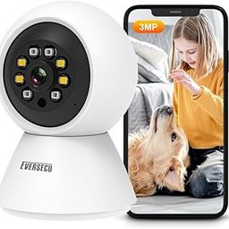 EVERSECU HD 2K 3.0MP WiFi Home Security Camera, Pan/tilt, Humanoid Auto Tracking, 2 Way Audio, Night Vision, Compatible with Alexa, Baby Monitor Elder Pet Camera-image-23