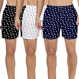Mens Pure Cotton Boxer Shorts in Different Color (Pack of 1 Piece)-image-1