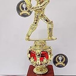 Trophy Golden Fiber Red Cup Batsman-image-13