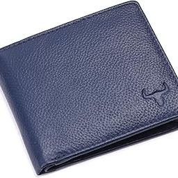 Genuine Leather Wallets for Men | RFID Protected Wallet | Pure Leather Purse | Credit/Debit Card Slots and Coin Pocket | 2 Currency Compartments Purse (Blue)-picture-45