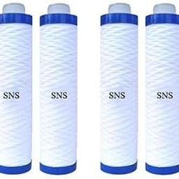 Thread Candle Water Filter Cartridge, 23 cm Pre-Filter with Carbon, Pack of 4, Blue and White-image-36
