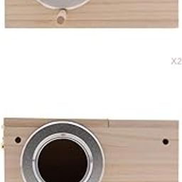 CALANDIS™ 4pc Wooden Wild Bird Nest Box Nesting Feeding Feeder Station House & Stick | Birdhouses | Bird & Wildlife Accessories | Yard, Garden & Outdoor Living-15