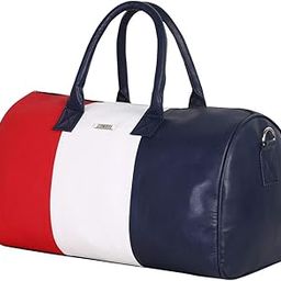 Premium Leatherette Duffel Bag for Travel for Men and Women (Red, White and Blue)-image-23
